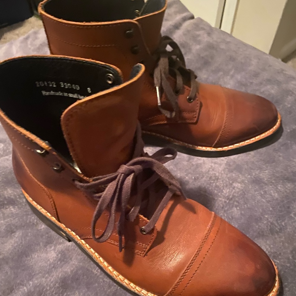 GU Leather combat style boots